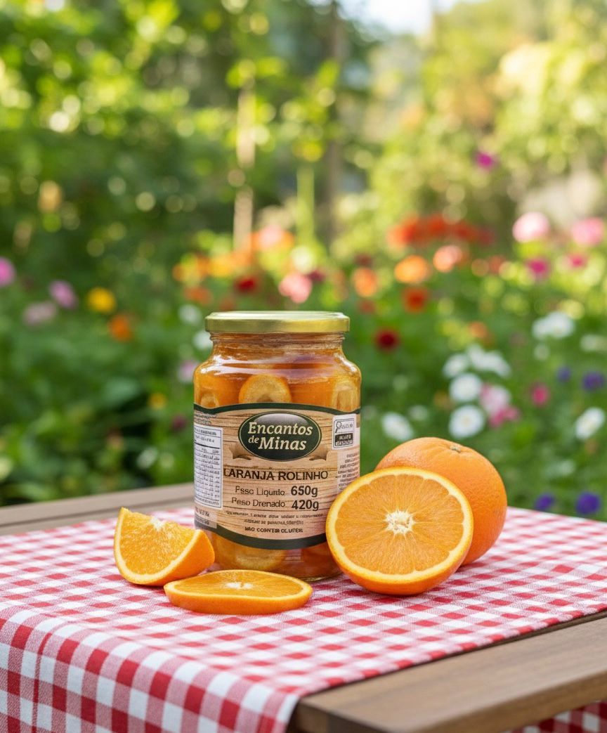 Laranja rolinho em calda